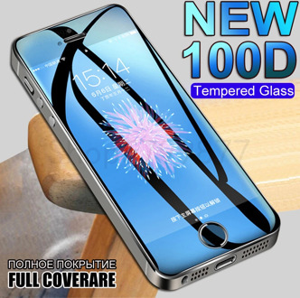 100D Protective Glass On The For iPhone 5S 5 5C SE Tempered Screen Protector Glass For Apple iPhone SE 5S Safety Protection Film