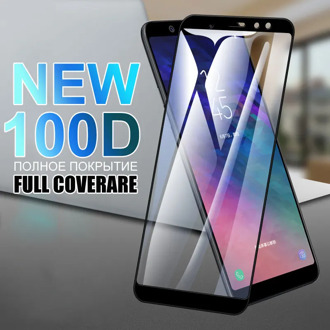 100D Tempered Glass For Samsung Galaxy A6 A8 Plus A7 A9 2018 Screen Protector J2 J4 Core J6 J4 Plus J2 2018 Protective Film Case