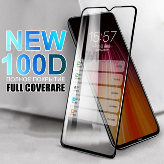 100D Tempered Glass For Xiaomi Redmi 9 9A 9C 7 8 8A Screen Protector Glass For Redmi Note 7 8 9 Pro 8T 9S Protective Film Case