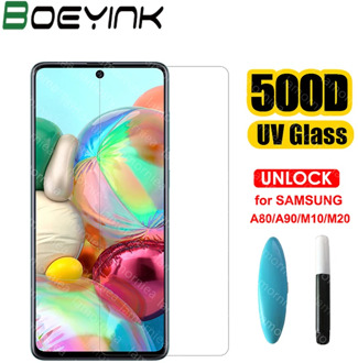 100D UV Liquid Glue Glass For Samsung Galaxy A51 A71 A50 A30 A20 A70 A80 A90 A10 M10 M20 M30 Screen Protector Film With UV Light