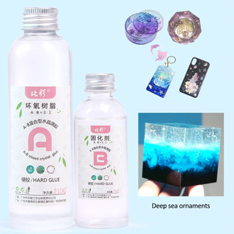 100G 1 Set Clear Resin Epoxy High Adhesive 3:1 AB Crystal Glue Resin Jewelry Making Resin Epoxy High Adhesive AB Crystal Glue