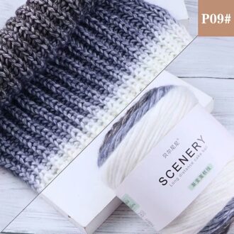 100G Regenboog Kleur Hand Geweven Katoenen Garen Zachte Gehaakte Dikke Garen Voor Hand Breien Warme Trui Sofa Kussen sjaal Diy 1stk 09