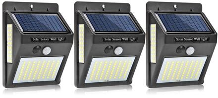 100LED Solar Light Outdoor Solar Lamp 3 Modi Pir Motion Sensor Wandlamp Waterdichte Zonne-energie Licht Voor Tuin Decoratie 100LED 3stk