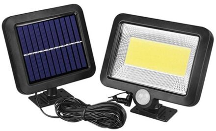 100Leds Solar Power Outdoor Waterdichte Tuin Hek Patio Beveiliging Pir Infrarood Motion Sensor Light Wall Mounted Night Lamp