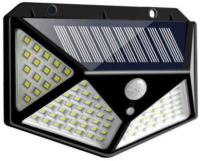 100Leds Solar Waterdichte Vierzijdig Menselijk Lichaam Inductie Wandlamp IP65 Outdoor Tuinpad Alley Street Night Verlichting