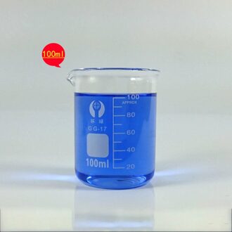100ml 12 stks/set Pyrex vlakke bodem Beker borosilicaatglas Lab glaswerk chemische maatbeker