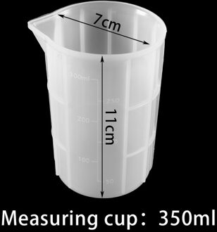 100Ml/350Ml Clear Plastic Afgestudeerd Maatbeker Siliconen Maatbeker Voor Diy Ambachten Epoxyhars Sieraden Maken 350ml Measuring Cup