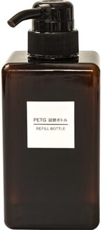 100Ml Douchegel Fles Shampoo Druk Conditioner Vierkante Badkamer Zeepdispenser Plastic Opslag Flessen Hervulbare #25 bruin
