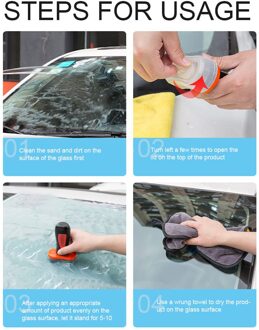 100Ml Draagbare Styling Hydrofobe Coating Glas Anti Regen Middel Voorruit Auto Venster Achteruitkijkspiegel Schoonmaken Accessoires