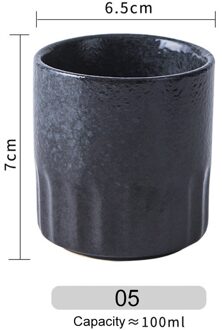 100Ml Japanse Stijl Theekopje Water Cup Steengoed Keramische Handgeschilderde Kungfu Theekopje Cuisine Drinkware Koffie Mokken