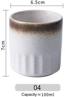 100Ml Japanse Stijl Theekopje Water Cup Steengoed Keramische Handgeschilderde Kungfu Theekopje Cuisine Drinkware Koffie Mokken