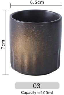 100Ml Japanse Stijl Theekopje Water Cup Steengoed Keramische Handgeschilderde Kungfu Theekopje Cuisine Drinkware Koffie Mokken