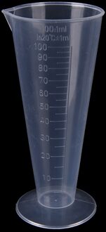 100Ml Plastic Driehoek Maatbeker Gereedschap Voor Bakken Keuken Gereedschap Transparante Cilinder Cup 1Pc
