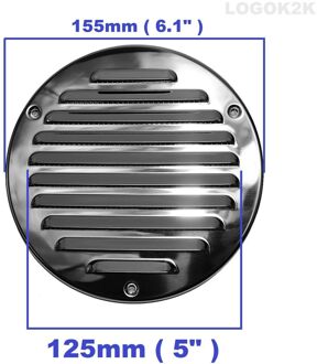 100Mm 125Mm 150Mm Platte Cirkel Air Vent Grill Metalen Cover Ronde Ducting Ventilatie roestvrij staal-125m