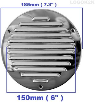 100Mm 125Mm 150Mm Platte Cirkel Air Vent Grill Metalen Cover Ronde Ducting Ventilatie roestvrij staal-150m