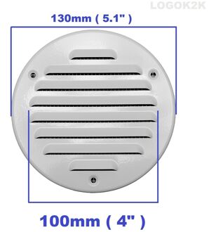 100Mm 125Mm 150Mm Platte Cirkel Air Vent Grill Metalen Cover Ronde Ducting Ventilatie wit - 100mm
