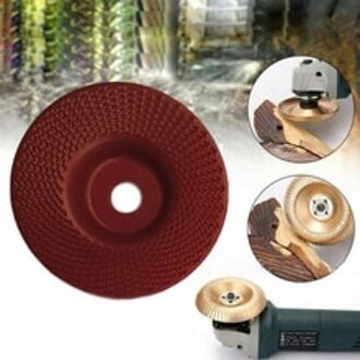100Mm Carbide Hout Slijpschijf Schuren Houtsnijwerk Vormgeven Disc Slijptol Voor Haakse Slijper Disc wijn rood