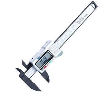 100Mm Lcd Digitale Elektronische Carbon Fiber Schuifmaat Gauge Micrometer Hoge Precisie Elektronische Schuifmaat 0-100mm zilver