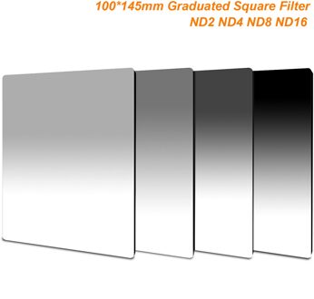 100mm x 145mm Afgestudeerd ND2 ND4 ND8 ND16 Neutrale Dichtheid 100*145mm Afgestudeerd Vierkante Filter voor lee Cokin Z serie