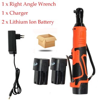 100N. M 18V Haakse Moersleutel Ratelsleutel Draagbare 3/8 Ratelsleutel Power Tools Lithium Batterij Oplaadbare Wrench Repair Tool