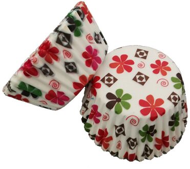 100Pc Kleurrijke Papier Taart Cupcake Liner Geval Wrapper Muffin Bakken Cup Party 4 Stijlen Cake Paper Cup Bakken Tool side Decor Tool