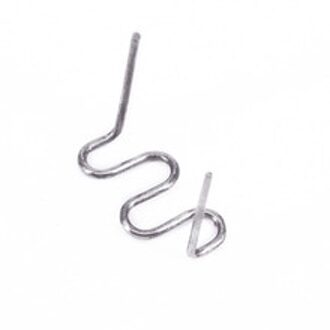 100Pcs 0.8Mm Zilver Tool Pre-Cut Nietjes Platte Nietjes Plastic Praktische