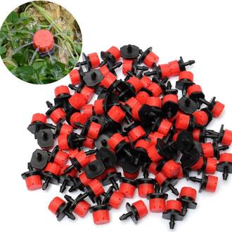 100Pcs 1/4 Inch Verstelbare Micro Flow Dripper Drip Head Water Druppelaar Tuin Irrigatie Misting Water Druppelaar