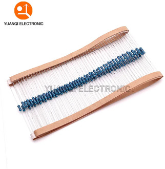 100pcs 1/4W 0R-22M 1% Metal Film Resistor 0.25W 0 2.2 10 100 120 150 220 270 330 470 1K 2.2K 4.7K 10K 100K 470K 1M 10M 20M ohms