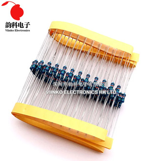 100pcs 1/4W 0R-22M 1% Metal Film Resistor 0.25W 0 2.2 10 100 120 150 220 270 330 470 1K 2.2K 4.7K 10K 100K 470K 1M 10M 20M ohms
