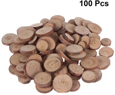 100Pcs 1.5-3Cm Hout Log Plakjes Schijven Voor Diy Ambachten Bruiloft Centerpieces Natuurlijke Grenen Ronde Unfinished Ronde hout Schieten Props