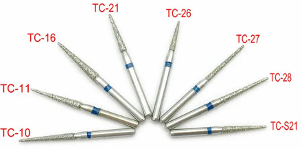 100pcs/10boxes Dental Diamond Burs Drill TC Series FG High Speed Burs for Teeth Polishing 1.6mm Dentist Tool