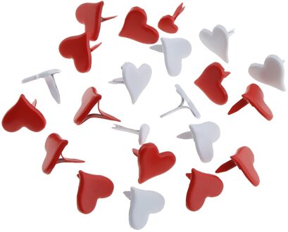 100Pcs 11Mm Hart Vorm Metalen Brads Paper Fasteners Voor Scrapbooking Ambachten