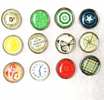 100Pcs 12.5mm Papier Ambachtelijke Mix Metalen Brads Hars Epoxy Scrapbooking Accessoire Bruiloft Benodigdheden Kaarten Uitnodigingen valentijnsdag