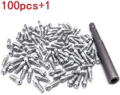 100Pcs 12 Mm Carbide Schroef Band Studs Sneeuw Spikes Anti-Slip Anti-Ice Voor Auto/Suv/Atv/Utv Met Installatie Gereedschap Snelle Levering 100pcs2