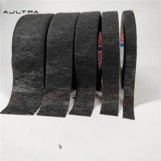 100Pcs 15M Heat-resistant Fabric Adhesive Cloth Tape Car Cable Velvet Wiring Loom Wire Harness Protection Tape 9/15/19/25/32mm