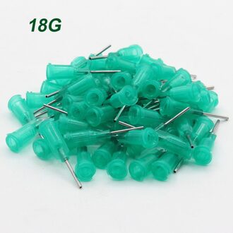 100Pcs 18G Precision Gepassiveerd S.S. Doseer Tip Met Pp Safetylok Hub, 0.5 "Tubing Lengte Lijm Dispenser Naalden