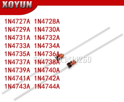100pcs 1W Zener diode DO-41 3V 3V3 3V6 3V9 4V3 4V7 5V1 5V6 6V2 6V8 7V5 8V2 9V1 10V 11V 12V 13V 15V 1N4733A 1N4742A 1N4728A