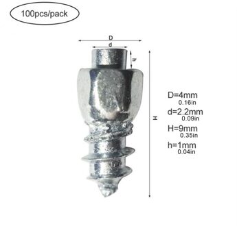 100Pcs/200 Pcs Antislip Wolfraam Stalen Nagels Wiel Nagels Duurzaam Tire Boltsbolts Voor Banden Premium auto Atv Winter Emergency