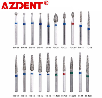 100pcs/20boxes Dental Diamond Burs for High Speed Handpiece Medium Dentist Tools Teeth Whitening Matreial Dental Lab Tools