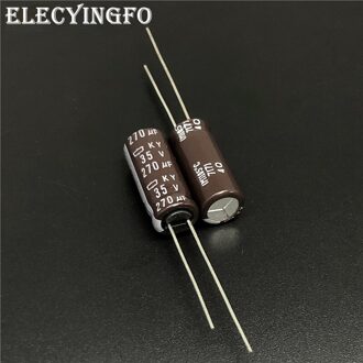 100Pcs 270Uf 35V270UF Ncc Ky Serie 8X20Mm Lage Impedantie Esr 35V270uF Aluminium Elektrolytische Condensator