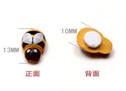 100Pcs 3D Houten Dier Mini Bee Stickers Koelkast Wanddecoratie Scrapbooking Bijenteelt Gereedschappen