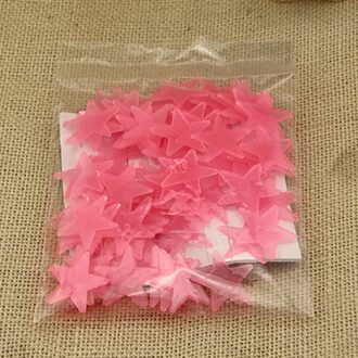 100pcs 3D Wall Stickers Stars Glow In Dark Luminous Fluorescent Plastic Wall Sticker Home Decor Decal Wallpaper Home Decorative blauw