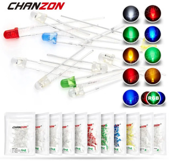 100pcs 3mm Flashing LED Light Emitting Diode Lamp Bulb RGB White Red Blue Green Yellow 2V 3V Color Flickering Blinking Indicator