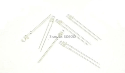 100pcs 3mm led white F3 LED 3MM WHITE white DIP2 Long legs 2.7-2.8V New and original Free shipping
