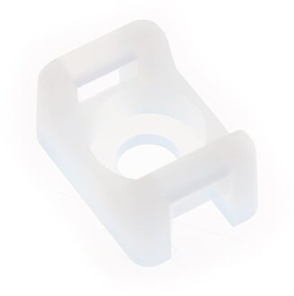 100Pcs 4.6Mm Cable Tie Mount Wire Buddle Zadel Type Plastic Houder Kabelbinders Wit Zwart