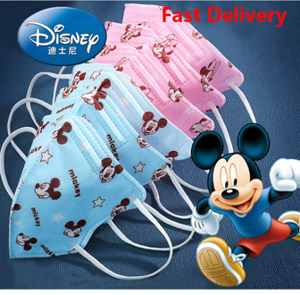 100pcs/50pcs/30pcs/10pcs/5pcs/1pcs Disney cosplay accessories children anime Non-washable disposable face masks for kids fashion