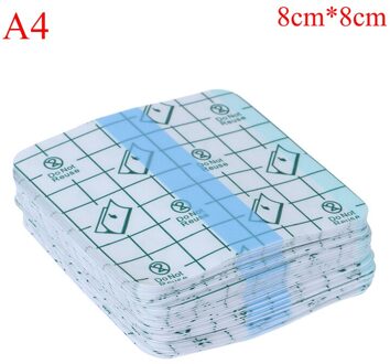 100Pcs/50Pcs Transparante Tape Pu Film Pleister Waterdicht 8cm x 8cm 100stk