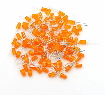 100PCS 5mm LED Orange Light-emitting Diode Feet Long 16-18mm DIP Led Diode Orange Colour NEW