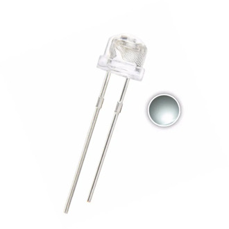 100PCS 5MM Straw Hat White LED 3.0V 20mA DIP-2 WATER CLEAR Ultra bright 2 Pins Lamps light beads