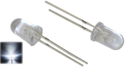 100pcs＝5value x 20pcs F5 5MM Round LED Light Assorted Kit DIY LEDs Set White Yellow Red Green Blue